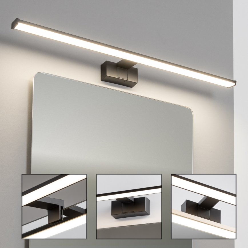Brilagi - Iluminación LED para espejo de baño 3 en 1 VESTRA LED/15W/230V 80 cm IP44 negra
