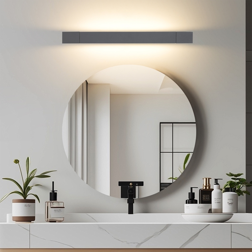 Brilagi - Iluminación LED para espejo de baño AQUA LINE LED/12W/230V 45 cm IP44 antracita CRI 90