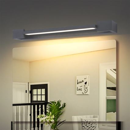 Brilagi - Iluminación LED para espejo de baño AQUA LINE LED/12W/230V 45 cm IP44 antracita CRI 90