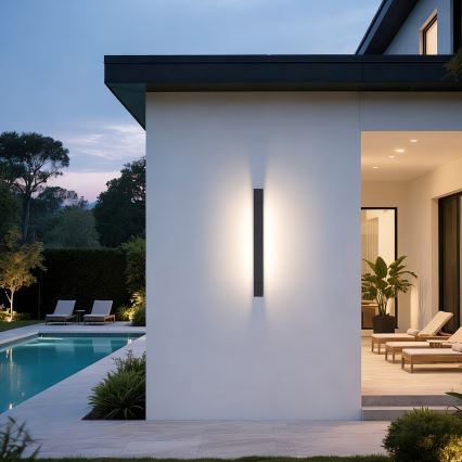 Brilagi - Iluminación LED para espejo de baño AQUA LINE LED/12W/230V 45 cm IP44 antracita CRI 90