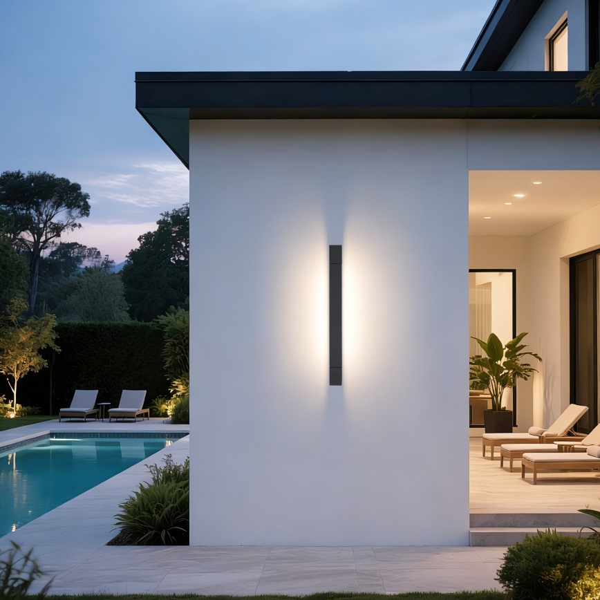 Brilagi - Iluminación LED para espejo de baño AQUA LINE LED/12W/230V 45 cm IP44 antracita CRI 90