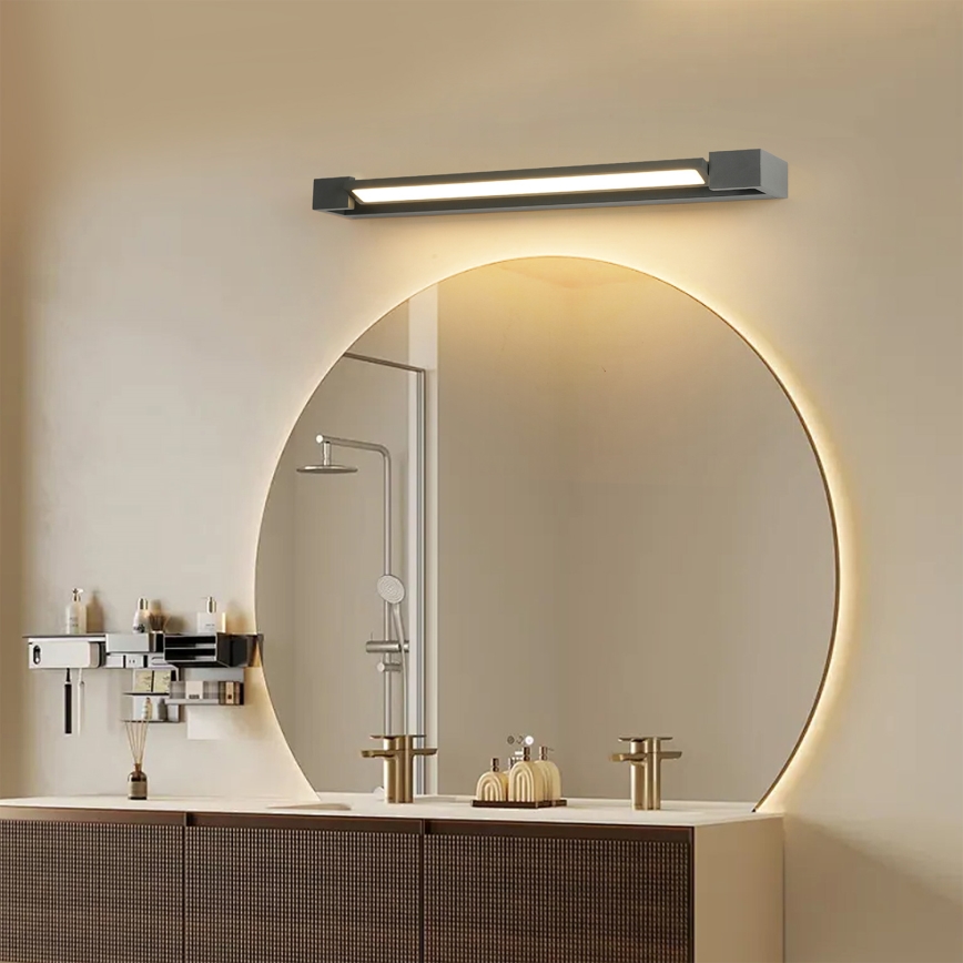 Brilagi - Iluminación LED para espejo de baño AQUA LINE LED/18W/230V 60 cm IP44 antracita CRI 90