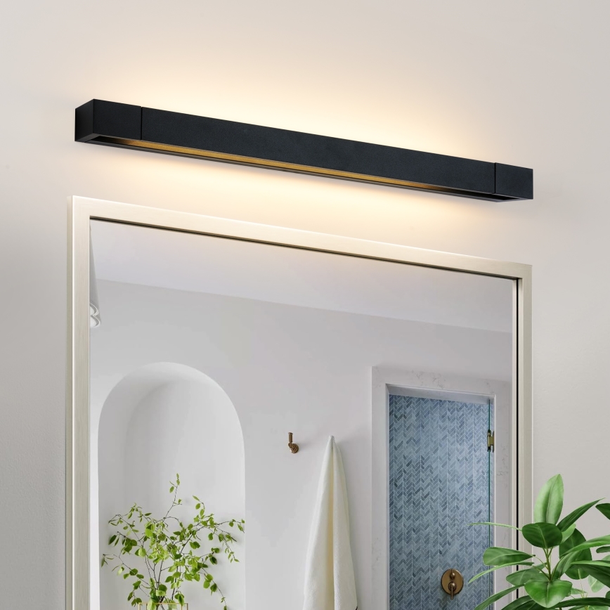 Brilagi - Iluminación LED para espejo de baño AQUA LINE LED/18W/230V 60 cm IP44 negro CRI 90