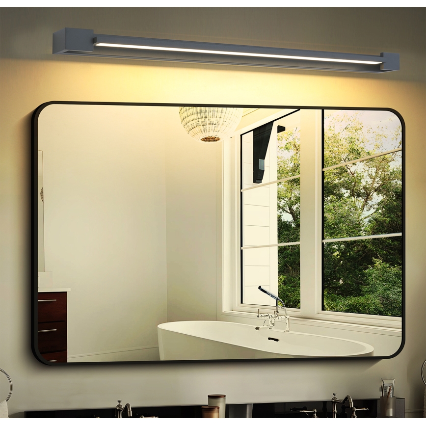 Brilagi - Iluminación LED para espejo de baño AQUA LINE LED/24W/230V 90 cm IP44 antracita CRI 90