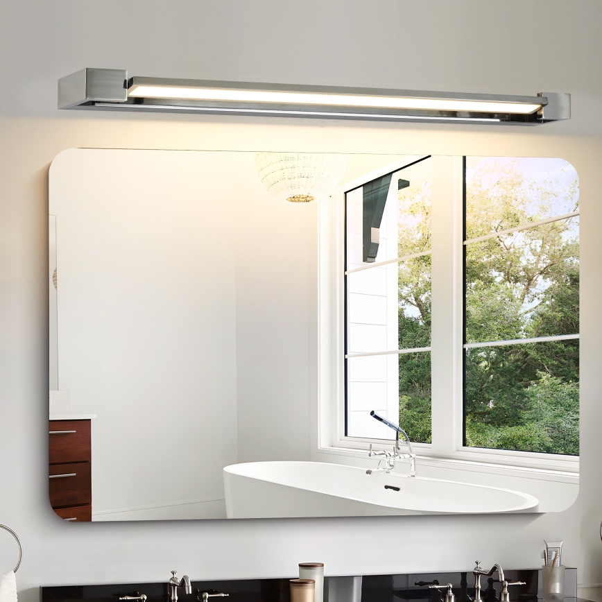 Brilagi - Iluminación LED para espejo de baño AQUA LINE LED/24W/230V 90 cm IP44 cromo brillante CRI 90