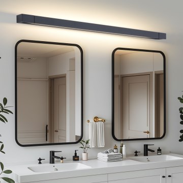 Brilagi - Iluminación LED para espejo de baño AQUA LINE LED/36W/230V 120 cm IP44 negro