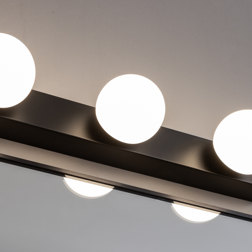 Brilagi - Aplique LED para espejo de baño HOLLYWOOD 3xLED/3W/230V 39 cm IP44 negro