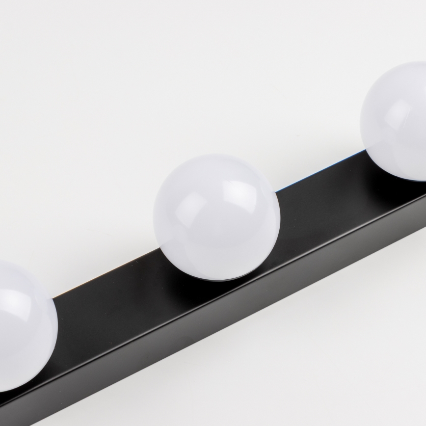 Brilagi - Aplique LED para espejo de baño HOLLYWOOD 3xLED/3W/230V 39 cm IP44 negro