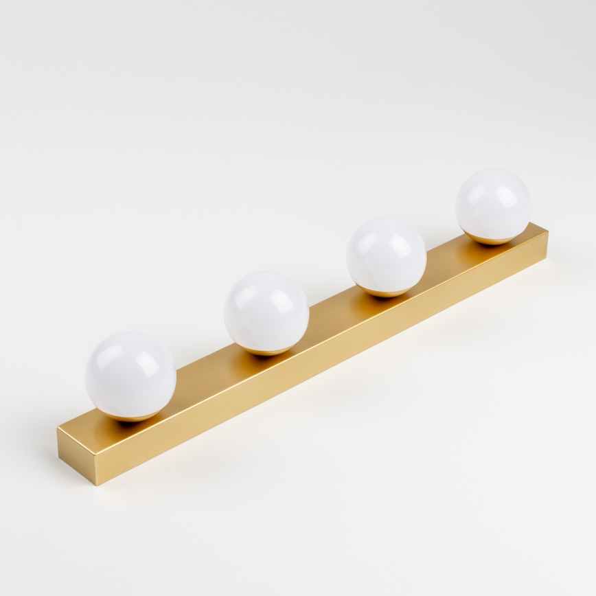 Brilagi - Iluminación LED para espejo de baño HOLLYWOOD 4xLED/3W/230V 53 cm IP44 dorada