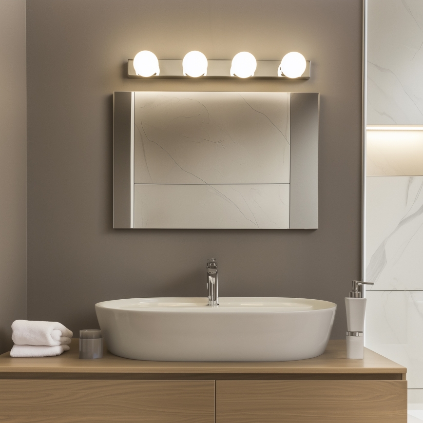 Brilagi - Iluminación LED para espejo de baño HOLLYWOOD 4xLED/3W/230V 53 cm IP44 cromo brillante