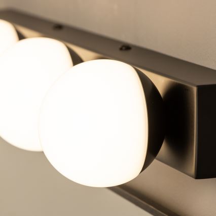 Brilagi - Iluminación LED para espejo de baño HOLLYWOOD 4xLED/3W/230V 53 cm IP44 negro