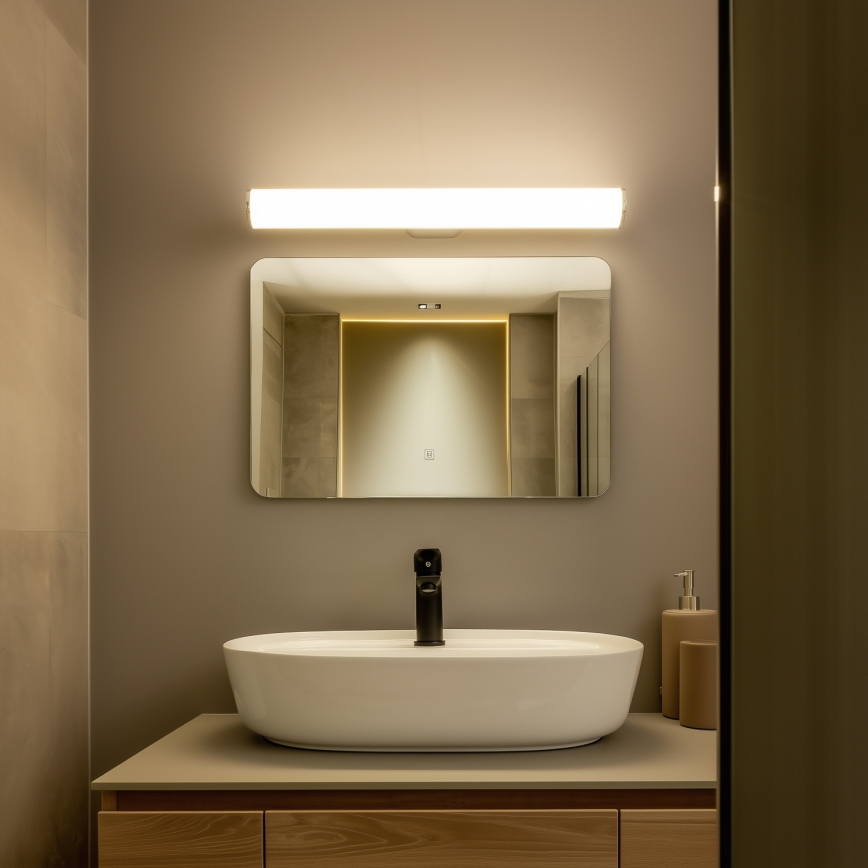 Brilagi - Iluminación LED para espejo de baño TUBE LED/15W/230V 3000/4000/6500K IP44 cromo brillante