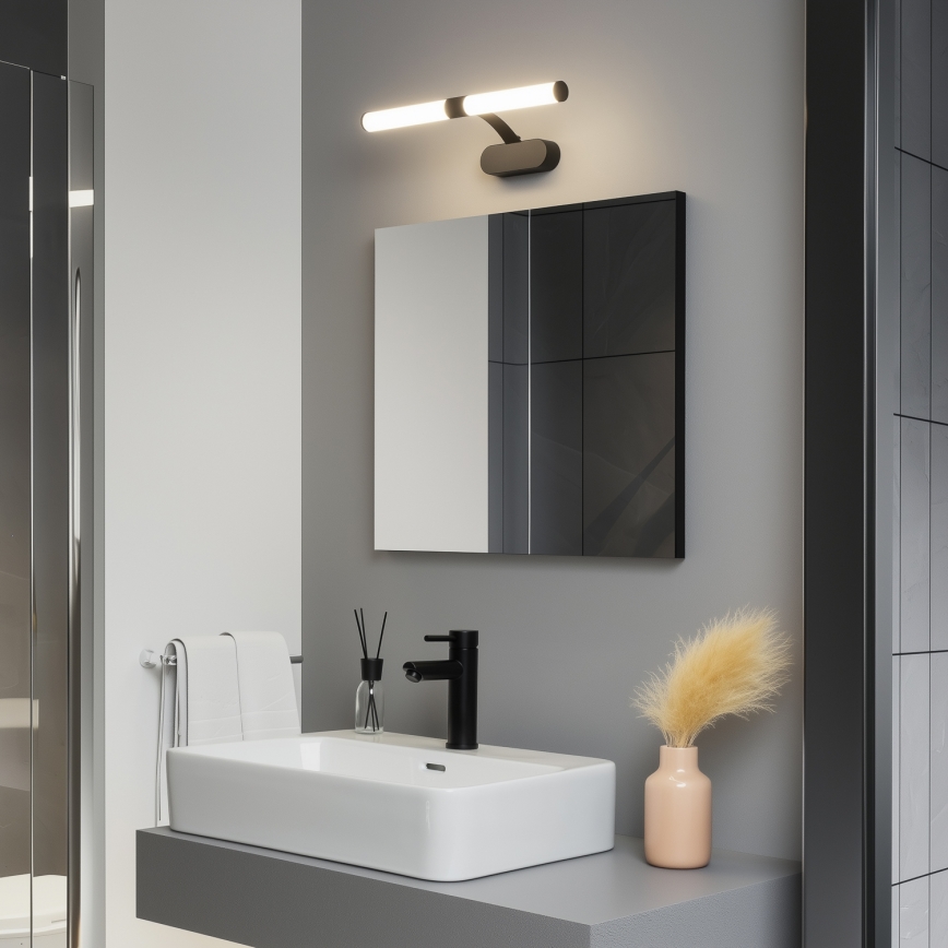 Brilagi - Iluminación LED 2 en 1 para espejo de baño TUBEO LED/6W/230V 40 cm IP44 negro