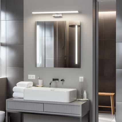 Brilagi - Luz LED para espejo de baño 3 en 1 VESTRA LED/12W/230V 60 cm IP44 cromo brillante