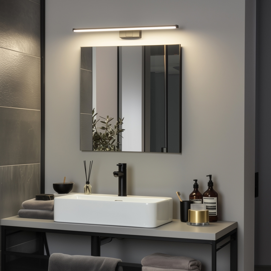 Brilagi - Iluminación LED para espejo de baño 3 en 1 VESTRA LED/12W/230V 60 cm IP44 negra