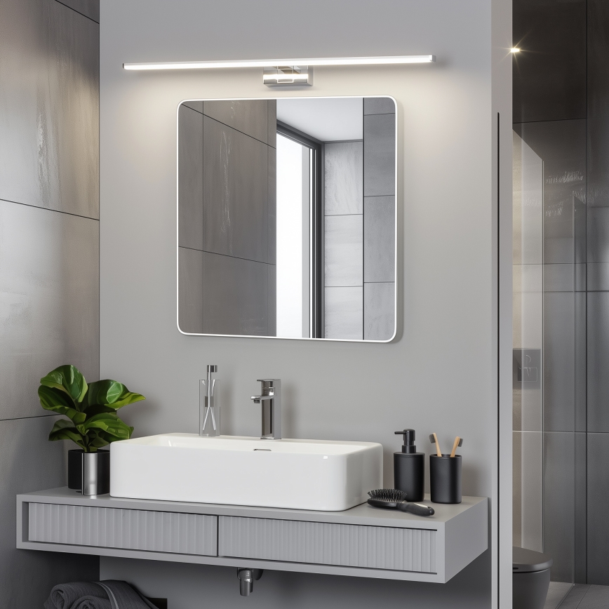 Brilagi - Iluminación LED para espejo de baño 3 en 1 VESTRA LED/15W/230V 80 cm IP44 cromo brillante