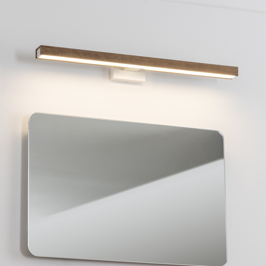 Brilagi - Iluminación LED para espejos de baño WOODY MIRROR LED/12W/230V 60 cm IP44 roble nogal/blanco