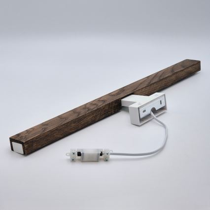 Brilagi - Iluminación LED para espejos de baño WOODY MIRROR LED/12W/230V 60 cm IP44 roble nogal/blanco