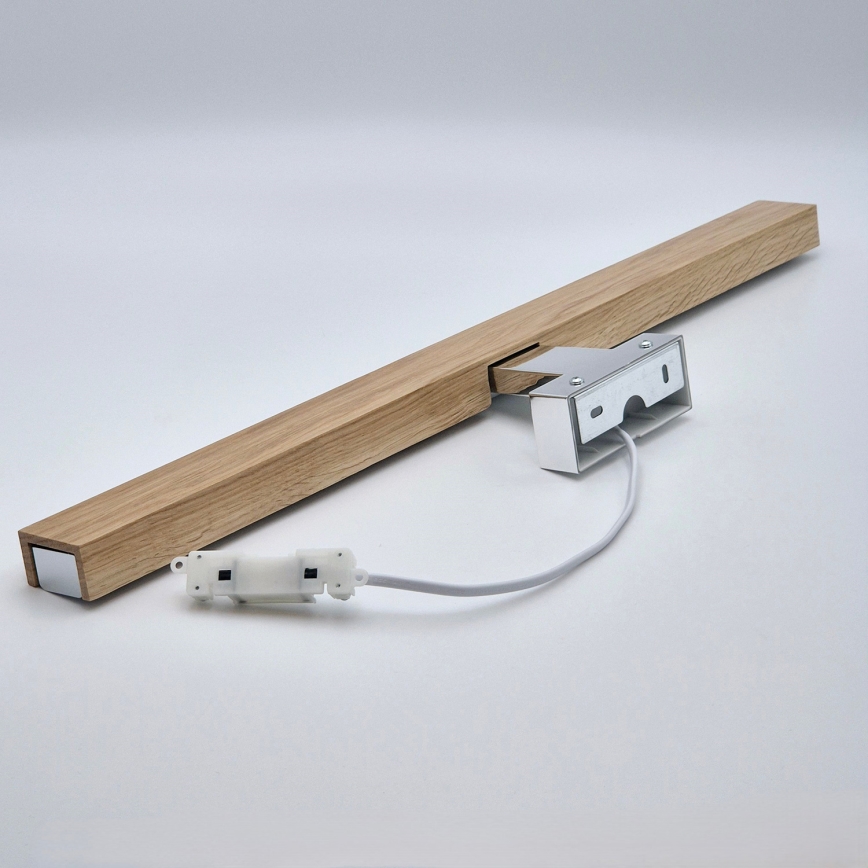 Brilagi - Iluminación LED para espejos de baño WOODY MIRROR LED/12W/230V 60 cm IP44 roble/cromo brillante