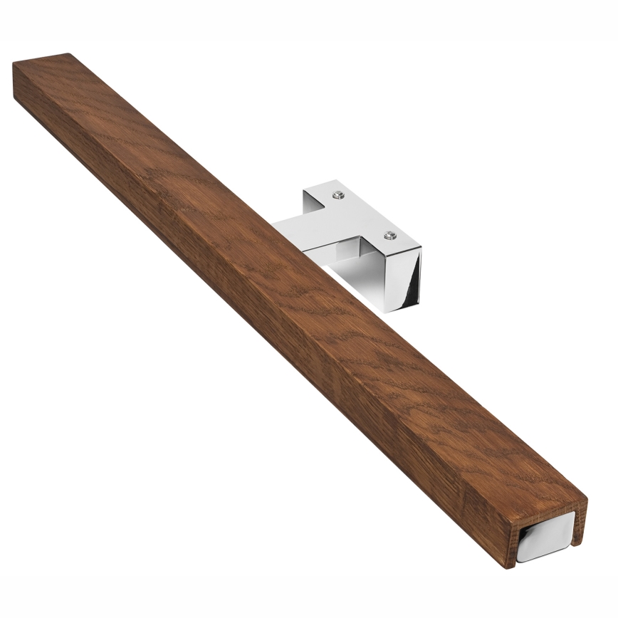 Brilagi - Iluminación LED para espejos de baño WOODY MIRROR LED/12W/230V 60 cm IP44 roble cereza/cromo brillante