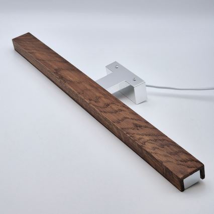 Brilagi - Iluminación LED para espejos de baño WOODY MIRROR LED/12W/230V 60 cm IP44 roble cereza/cromo brillante