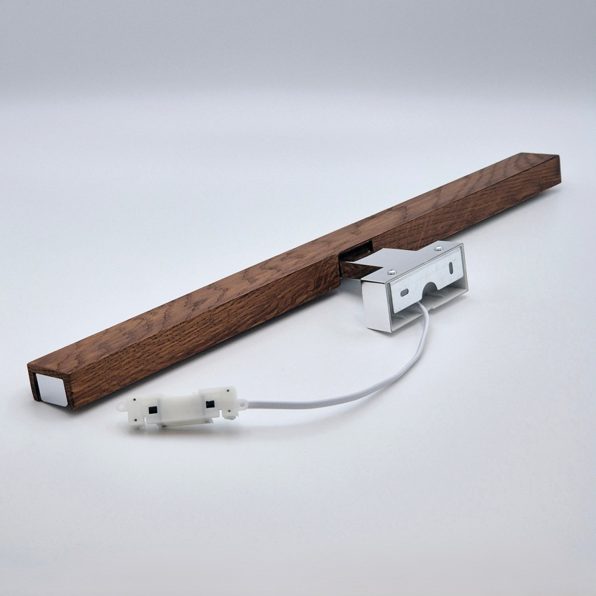 Brilagi - Iluminación LED para espejos de baño WOODY MIRROR LED/12W/230V 60 cm IP44 roble cereza/cromo brillante
