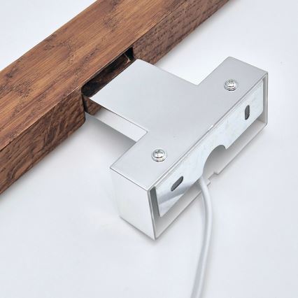 Brilagi - Iluminación LED para espejos de baño WOODY MIRROR LED/12W/230V 60 cm IP44 roble cereza/cromo brillante