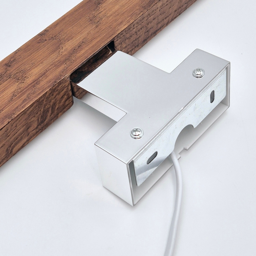 Brilagi - Iluminación LED para espejos de baño WOODY MIRROR LED/12W/230V 60 cm IP44 roble cereza/cromo brillante