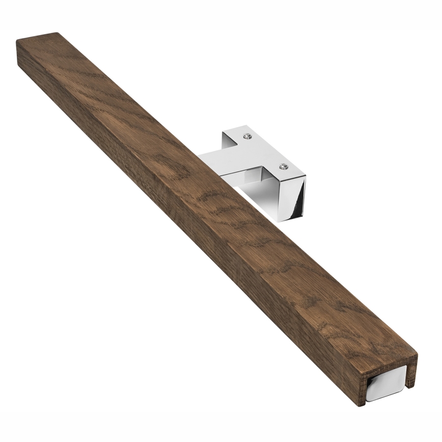 Brilagi - Iluminación LED para espejos de baño WOODY MIRROR LED/12W/230V 60 cm IP44 roble nogal/cromo brillante