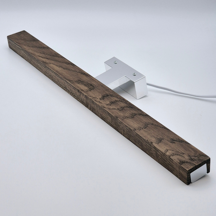 Brilagi - Iluminación LED para espejos de baño WOODY MIRROR LED/12W/230V 60 cm IP44 roble nogal/cromo brillante