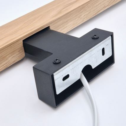 Brilagi - Iluminación LED para espejos de baño WOODY MIRROR LED/12W/230V 60 cm IP44 roble/negro