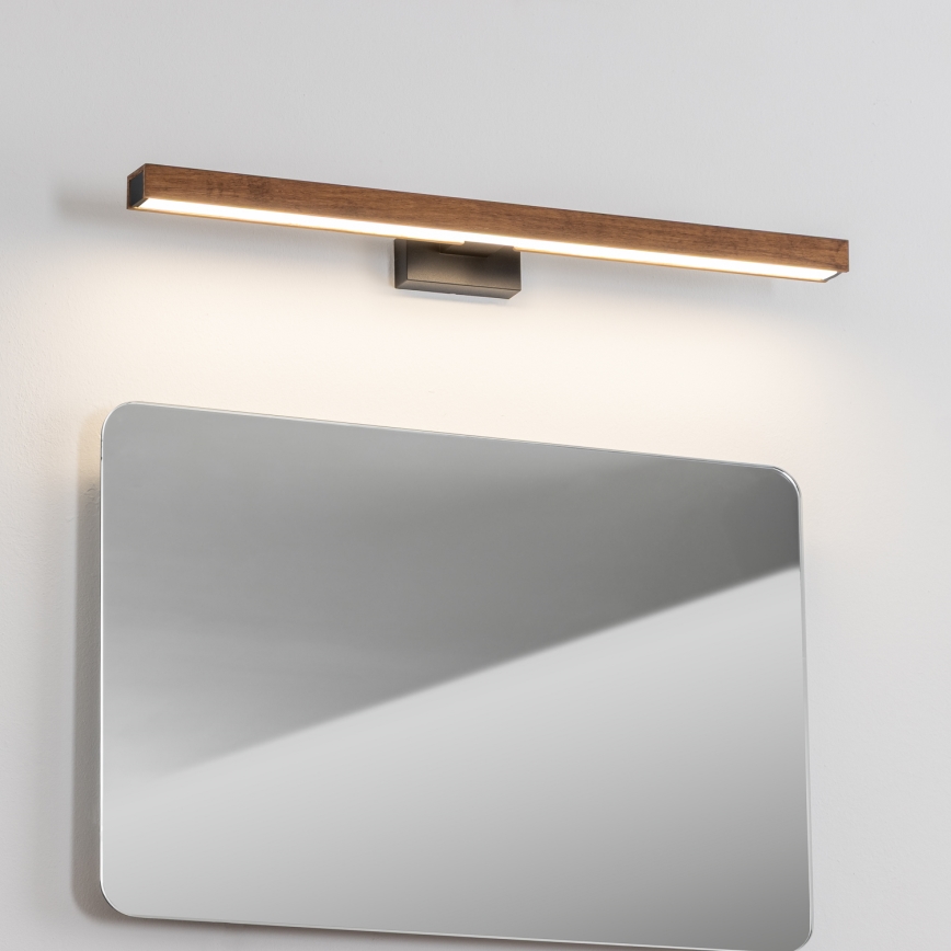 Brilagi - Iluminación LED para espejos de baño WOODY MIRROR LED/12W/230V 60 cm IP44 roble cereza/negro