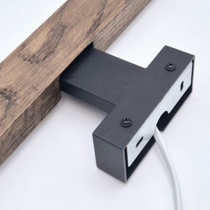 Brilagi - Iluminación LED para espejos de baño WOODY MIRROR LED/12W/230V 60 cm IP44 roble nogal/negro