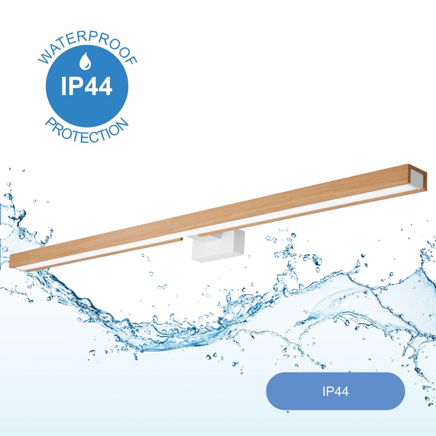Brilagi - Iluminación LED para espejos de baño WOODY MIRROR LED/15W/230V 90 cm IP44 roble/blanco