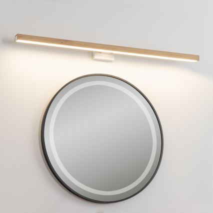 Brilagi - Iluminación LED para espejos de baño WOODY MIRROR LED/15W/230V 90 cm IP44 roble/blanco
