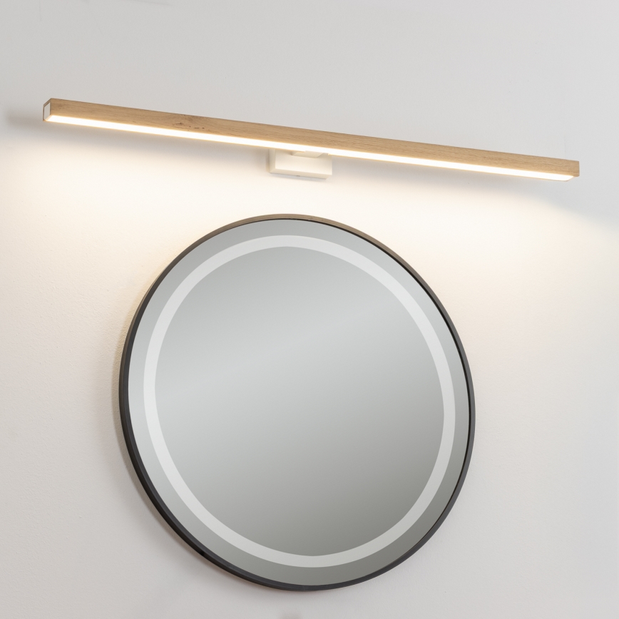Brilagi - Iluminación LED para espejos de baño WOODY MIRROR LED/15W/230V 90 cm IP44 roble/blanco