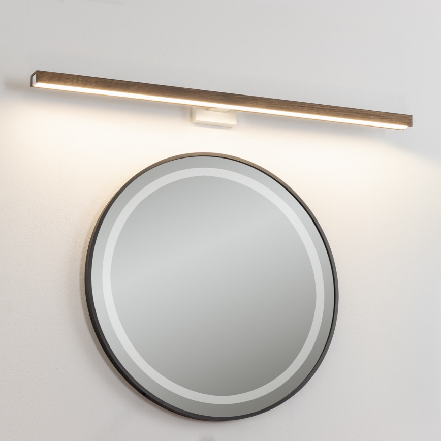 Brilagi - Iluminación LED para espejos de baño WOODY MIRROR LED/15W/230V 90 cm IP44 roble nogal/blanco