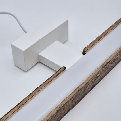 Brilagi - Iluminación LED para espejos de baño WOODY MIRROR LED/15W/230V 90 cm IP44 roble nogal/blanco