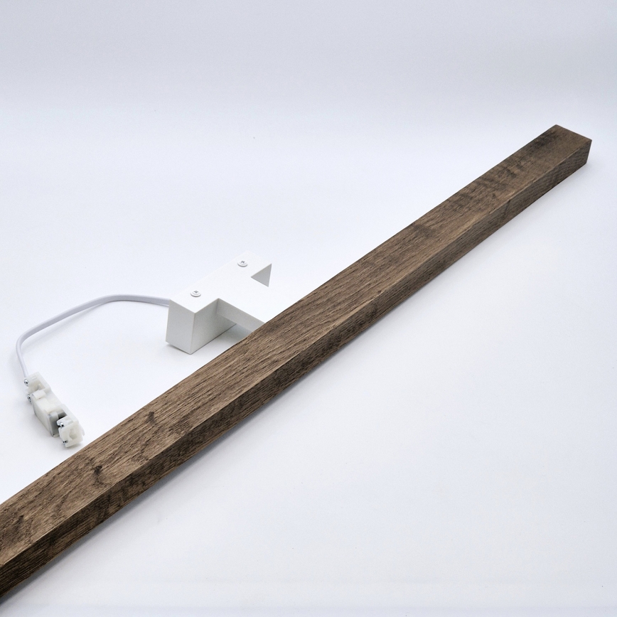 Brilagi - Iluminación LED para espejos de baño WOODY MIRROR LED/15W/230V 90 cm IP44 roble nogal/blanco