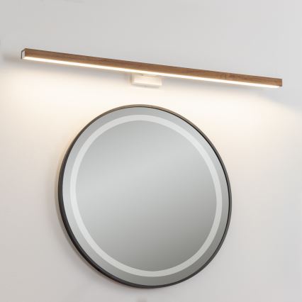 Brilagi - Iluminación LED para espejos de baño WOODY MIRROR LED/15W/230V 90 cm IP44 roble cereza/blanco