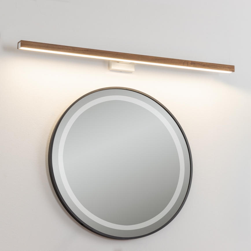 Brilagi - Iluminación LED para espejos de baño WOODY MIRROR LED/15W/230V 90 cm IP44 roble cereza/blanco