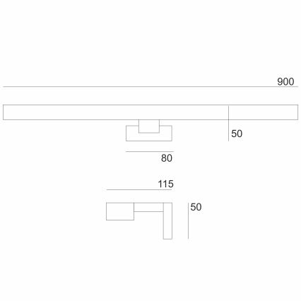 Brilagi - Iluminación LED para espejos de baño WOODY MIRROR LED/15W/230V 90 cm IP44 roble cereza/blanco
