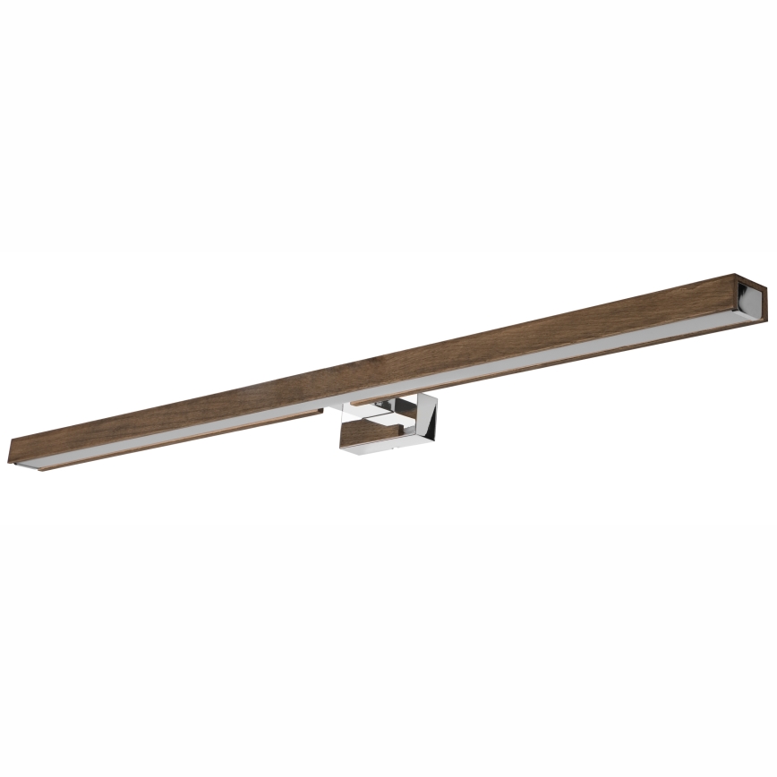 Brilagi - Iluminación LED para espejos de baño WOODY MIRROR LED/15W/230V 90 cm IP44 roble nogal/cromo brillante