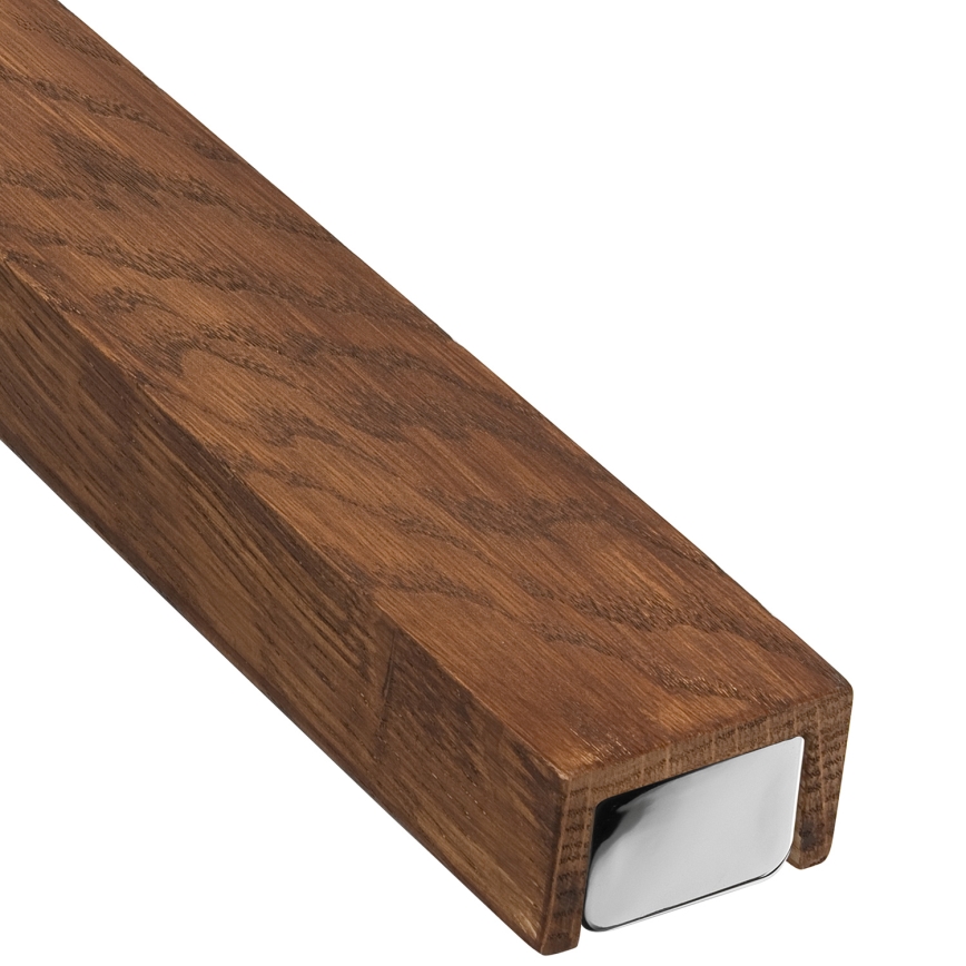Brilagi - Iluminación LED para espejos de baño WOODY MIRROR LED/15W/230V 90 cm IP44 roble cereza/cromo brillante
