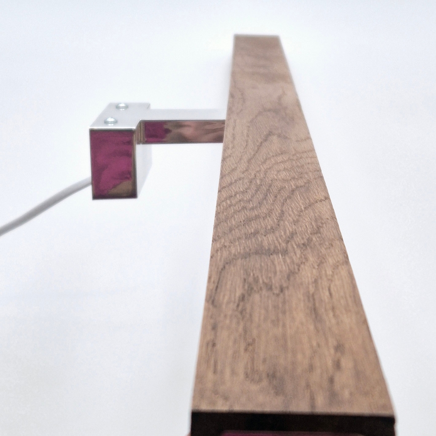 Brilagi - Iluminación LED para espejos de baño WOODY MIRROR LED/15W/230V 90 cm IP44 roble cereza/cromo brillante
