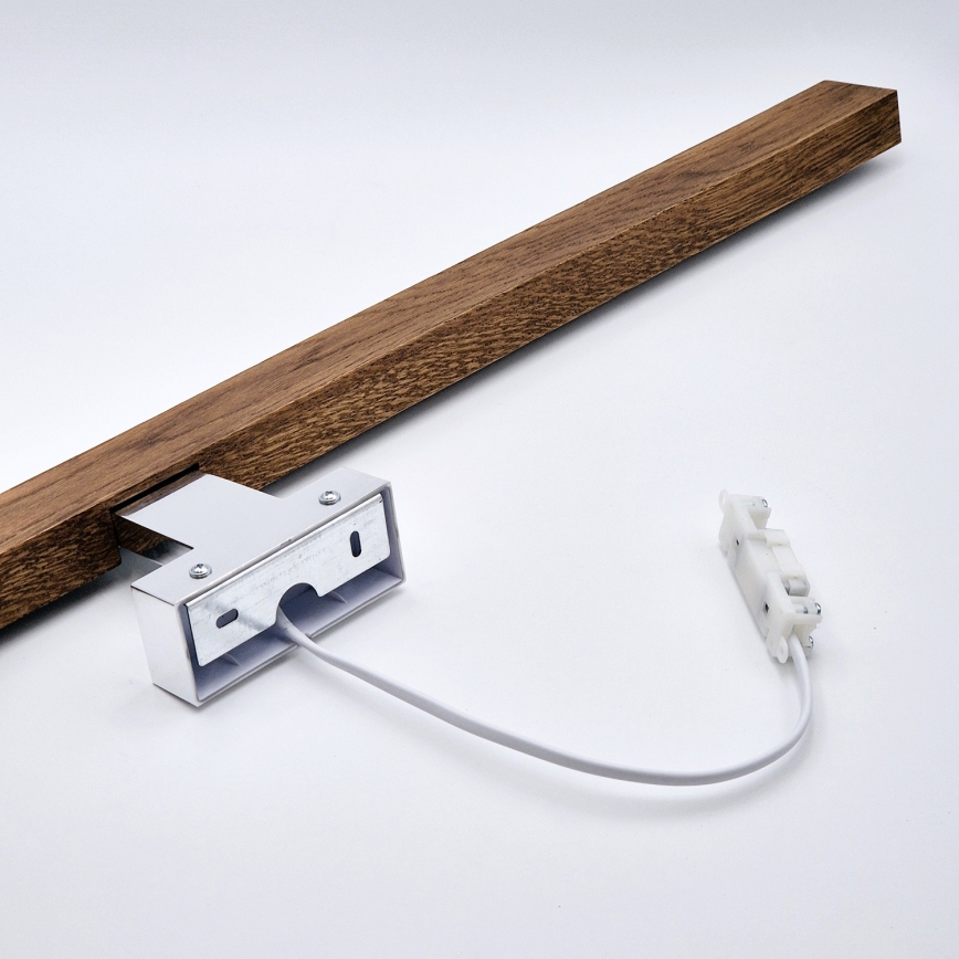 Brilagi - Iluminación LED para espejos de baño WOODY MIRROR LED/15W/230V 90 cm IP44 roble cereza/cromo brillante