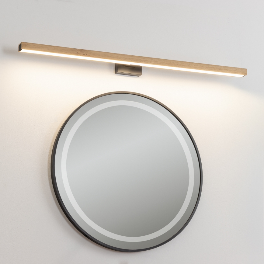 Brilagi - Iluminación LED para espejos de baño WOODY MIRROR LED/15W/230V 90 cm IP44 roble/negro