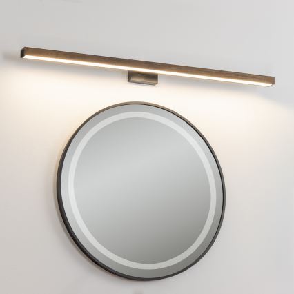 Brilagi - Iluminación LED para espejos de baño WOODY MIRROR LED/15W/230V 90 cm IP44 roble nogal/negro