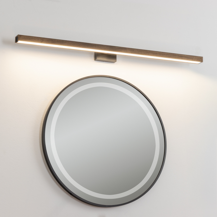 Brilagi - Iluminación LED para espejos de baño WOODY MIRROR LED/15W/230V 90 cm IP44 roble nogal/negro