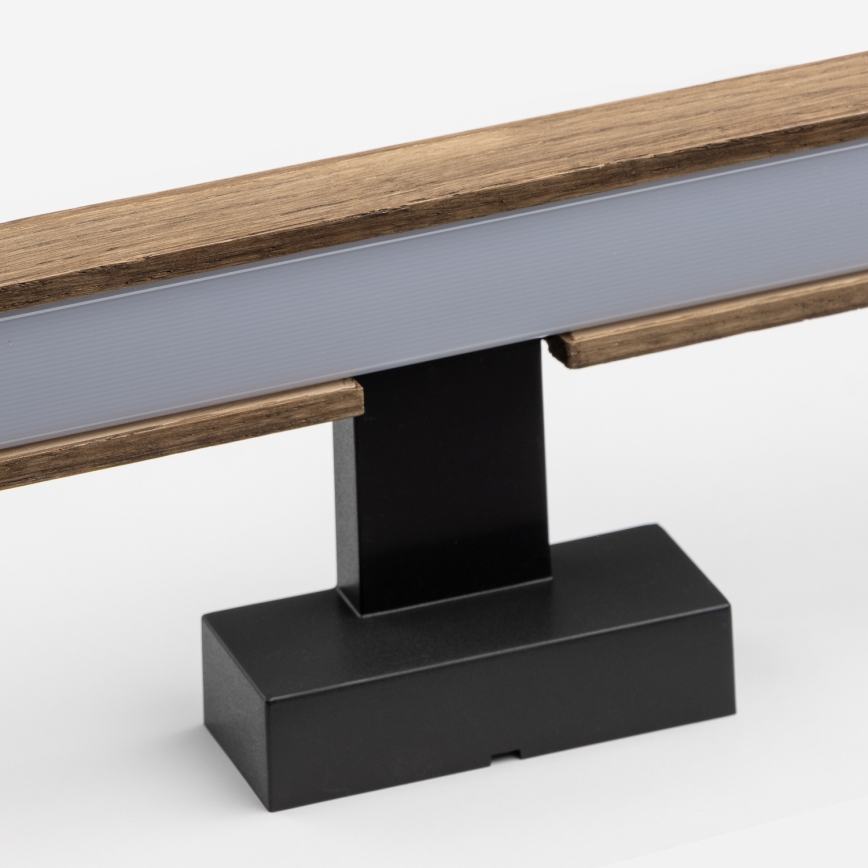 Brilagi - Iluminación LED para espejos de baño WOODY MIRROR LED/15W/230V 90 cm IP44 roble nogal/negro